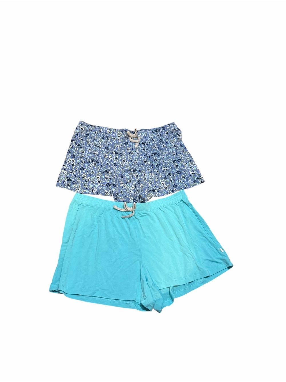 Jane & bleecker Lounge Shorts- Light Blue & Teal